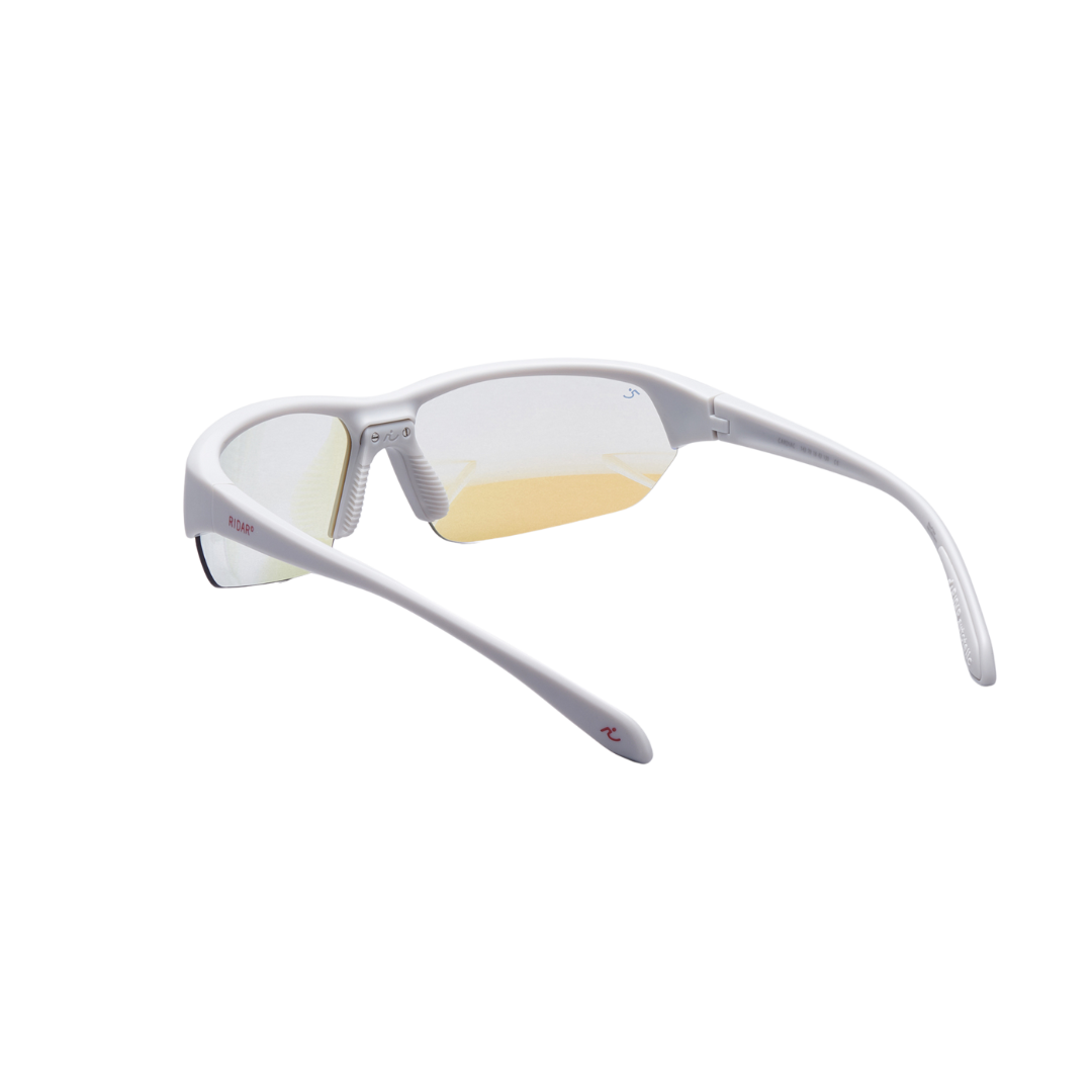RIDAR スポーツメガネ ホワイト RIDAR CARDIAC PLATINUM GRAY R+ Clear Photochromic SPECTACULAR