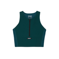 Bandit Running Women's Cadence Zip Front Race Crop - Pine