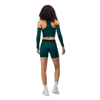 Bandit Running Women's Cadence Zip Front Race Crop - Pine