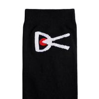 DistrictVision_PerformanceCorduraCrewSocks_Black/WhiteLogo_Detail