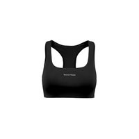 DistrictVision_Women'sTwinLayerMedium_SupportBra_Black_Front