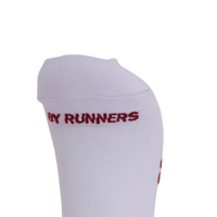 BanditRunning_Embroidered Lite Run Sock_Next Gen RW_White/Currant_Front