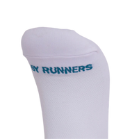 BanditRunning_Embroidered Lite Run Sock_Next Gen RW_White/Tide Pool_Front