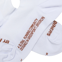 Bandit Running Grid Knit™ Run Socks - White with Baked Clay (2 Pack)