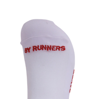 BanditRunning_LiteRun_OG Current Quarter Socks_White/Spice_Front