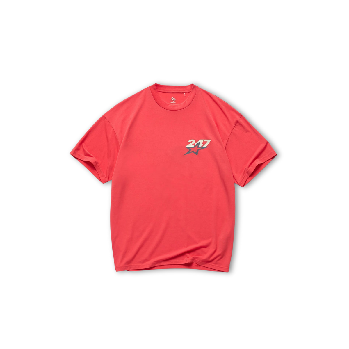 247 TEAM STAR PRINT OVERSIZED TSHIRT - Racing Red