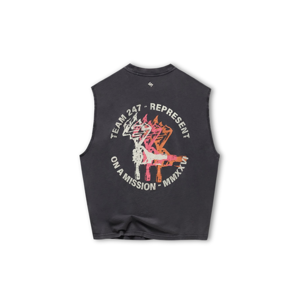 247 TORCH CROP TANK - Washed Black