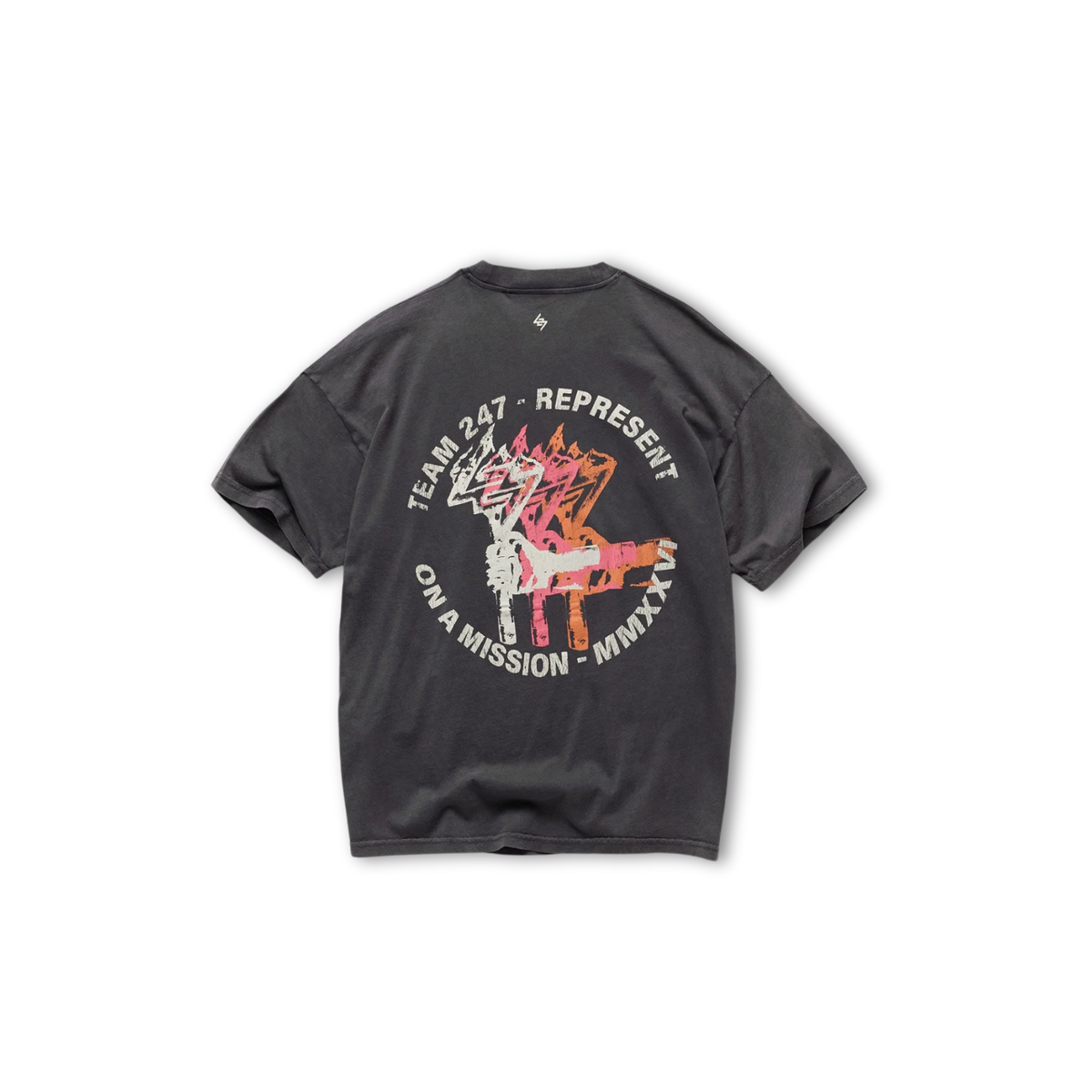 247 TORCH CROP TEE - Washed Black