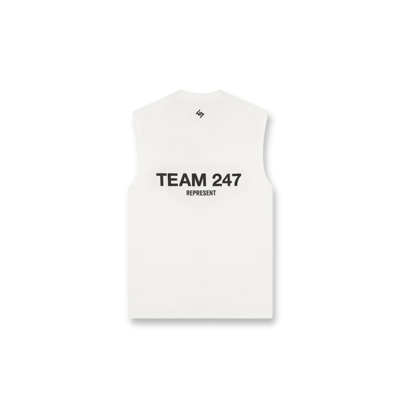 247 Team Oversized Tank - Flat White