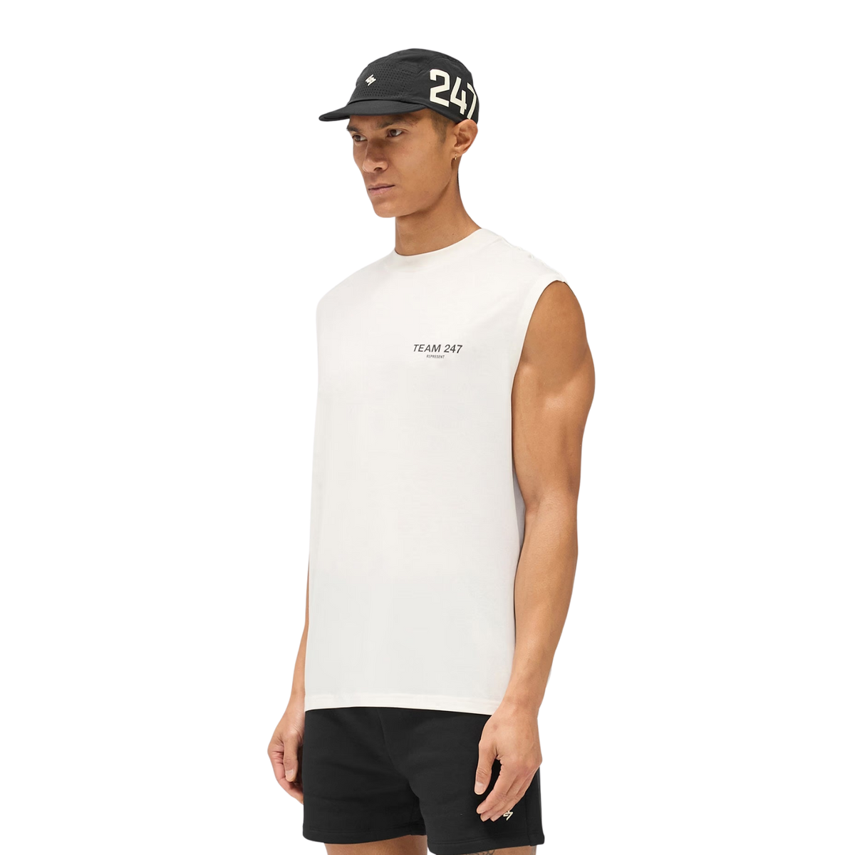247 Team Oversized Tank - Flat White