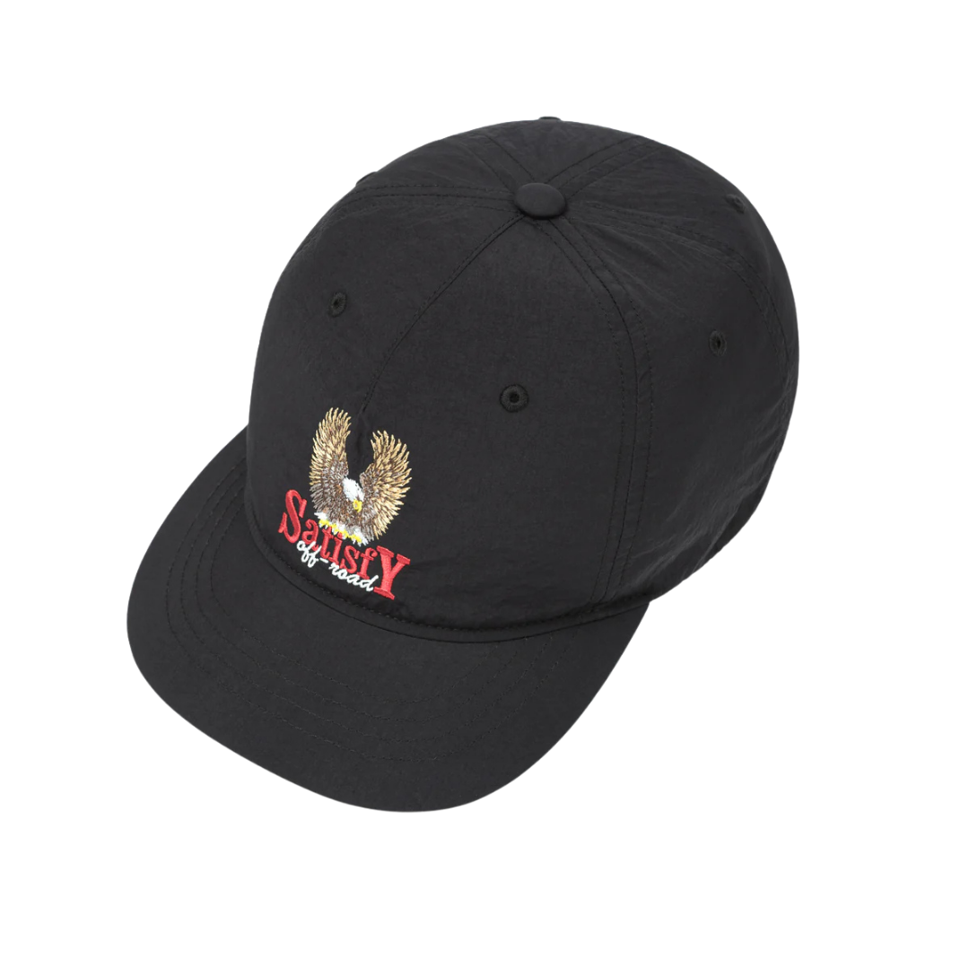 31025FliteSilk5PanelPinchCap-BlackEAGLE2