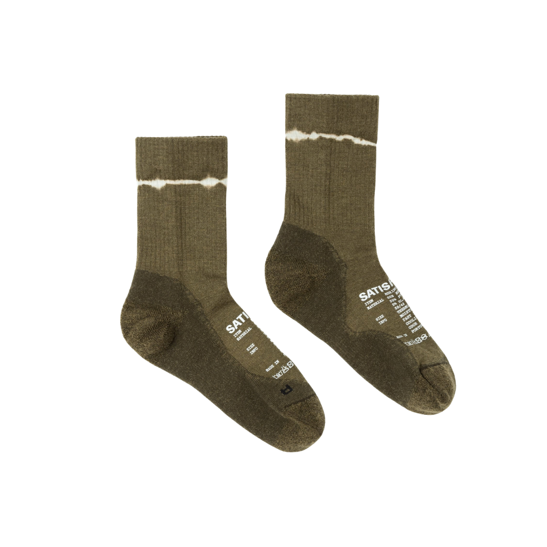 Satisfy Running Merino Nylon Tube Socks - Tie Dye Capers