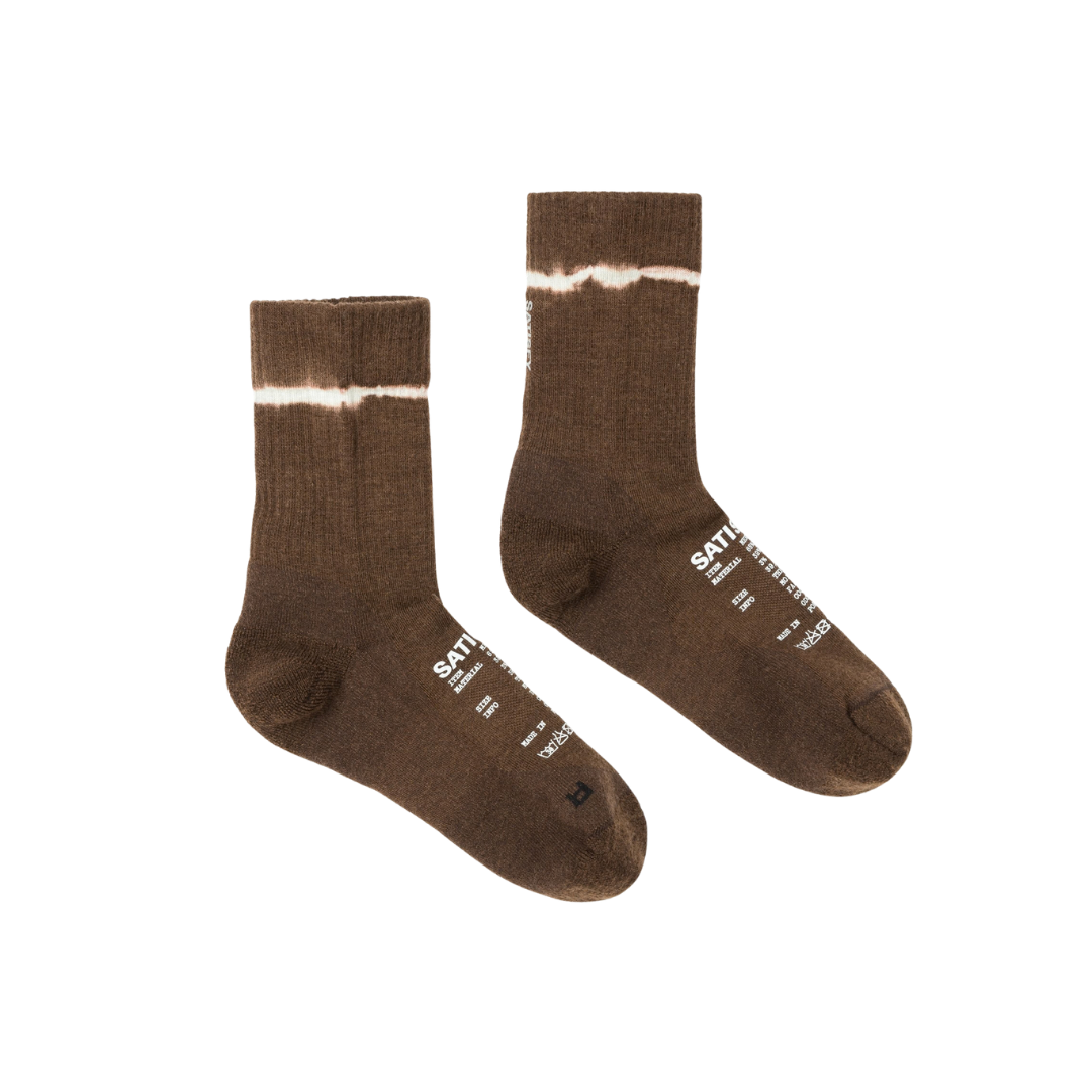 Satisfy Running Merino Nylon Tube Socks - Tie Dye Rocky Road