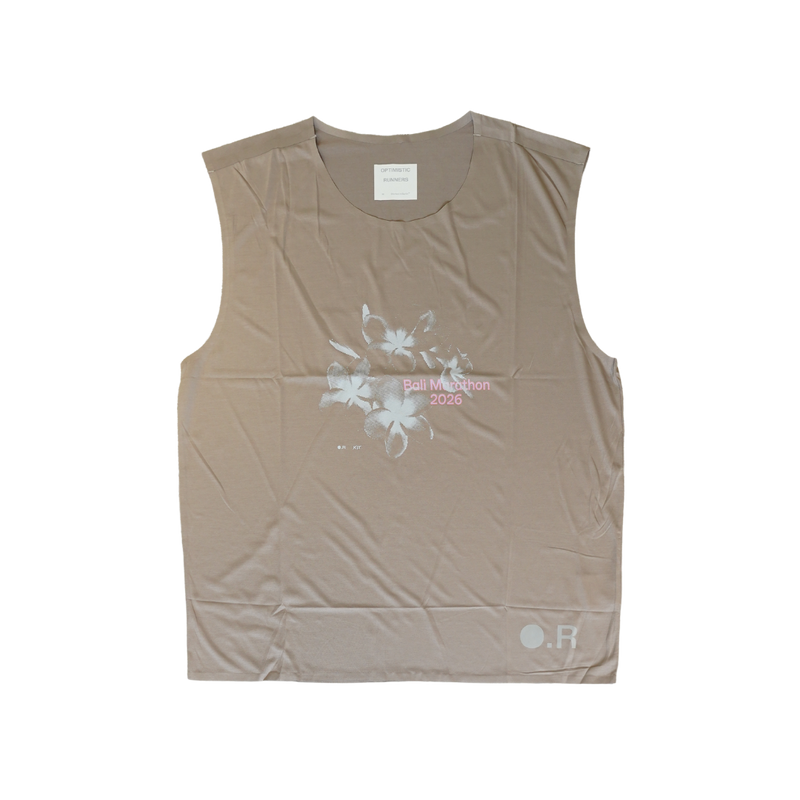 OPTIMISTIC RUNNERS x KIT Recycled OR Tank Top CAMEL