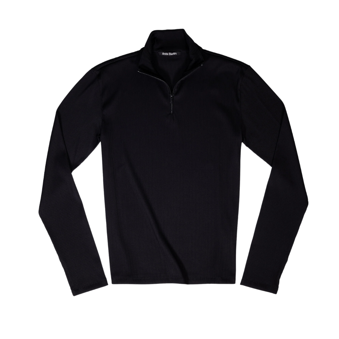 ANTEHALFZIPLONGSLEEVE-BLACK1