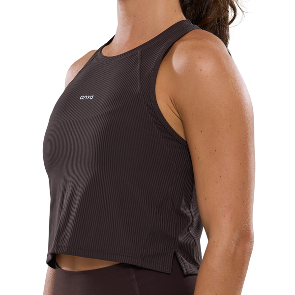 ANYA Bib Crop Tank - Ganache