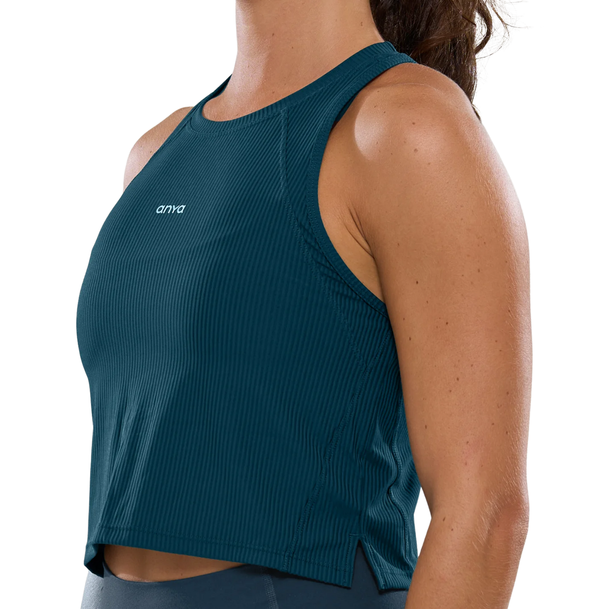 ANYA Bib Crop Tank - Reflecting Pond