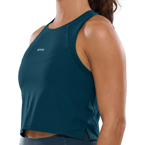 ANYA Bib Crop Tank - Reflecting Pond