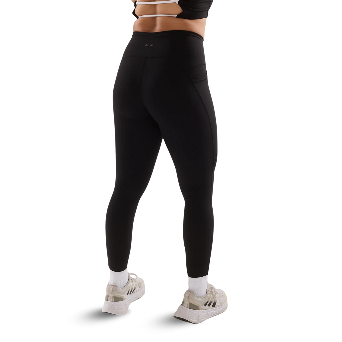 ANYA Contour Pocket Leggings (Full 24") - Black Sesame