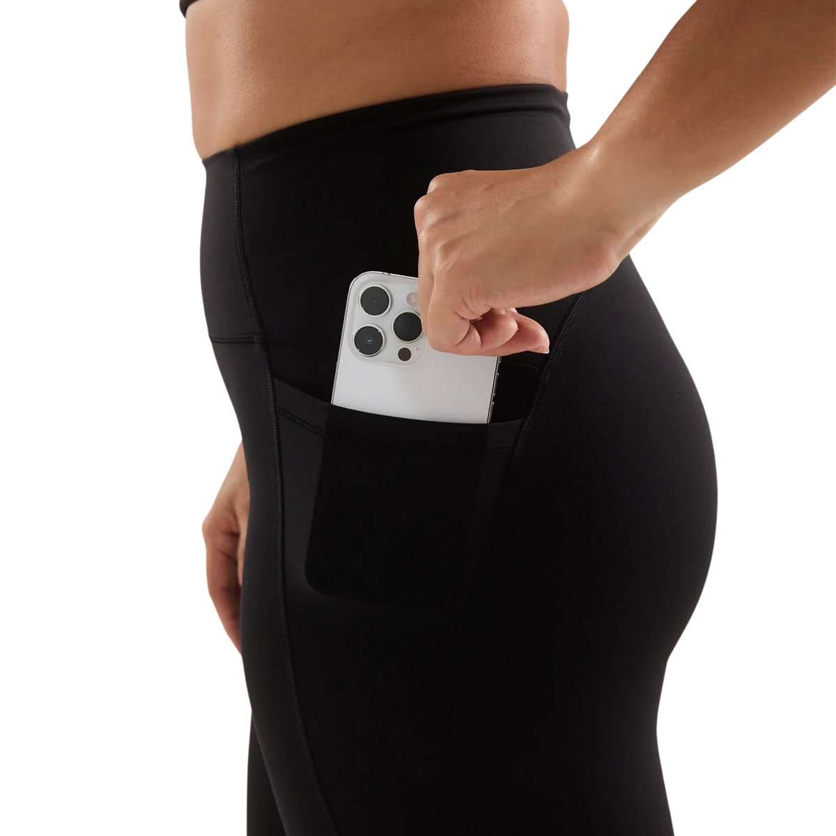ANYA Contour Pocket Leggings (Full 24") - Black Sesame