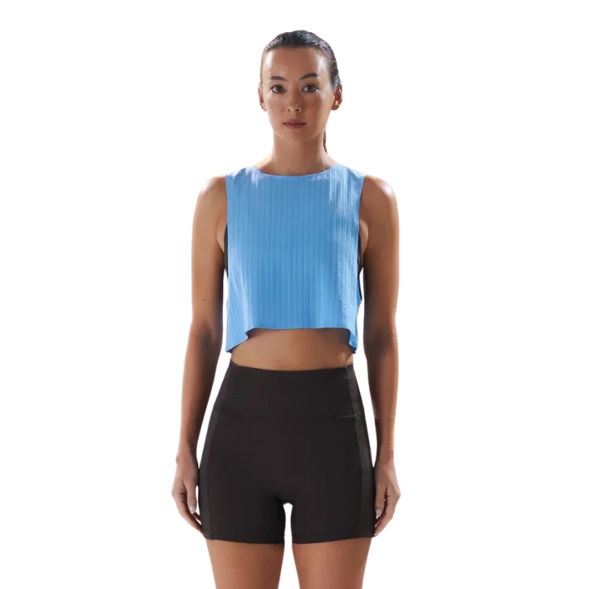 ANYA Easy Run Crop Tank in - Arctic