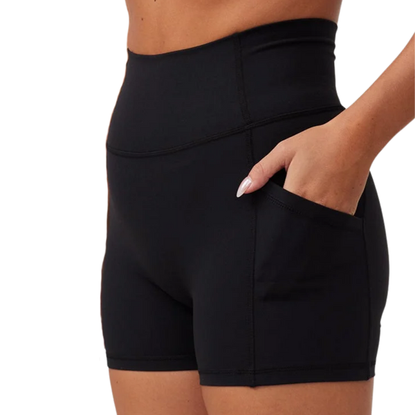 ANYA Pocket Shorts (Mini 4") in Black Sesame