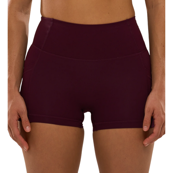 ANYA Pocket Shorts (Petite 3") in Winetasting