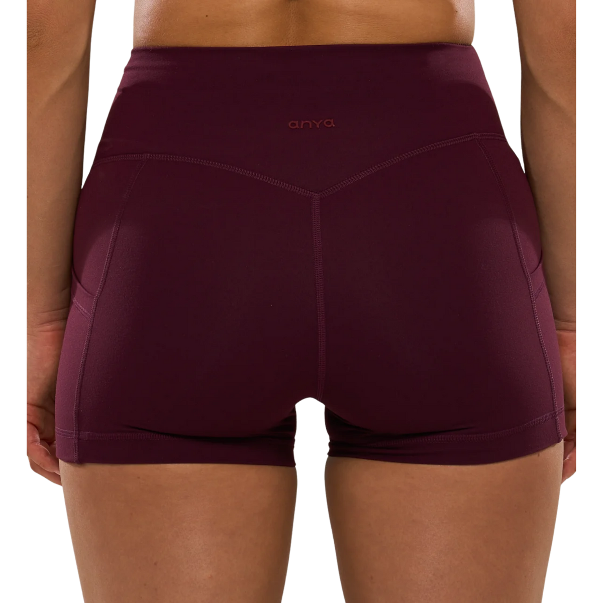 ANYA Pocket Shorts (Petite 3") in Winetasting