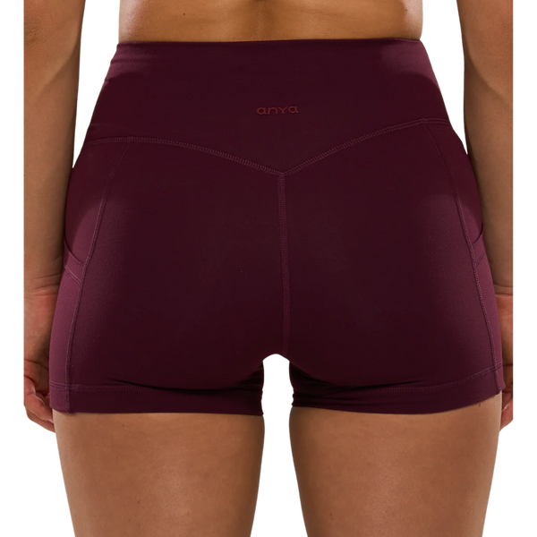 ANYA Pocket Shorts (Petite 3") in Winetasting