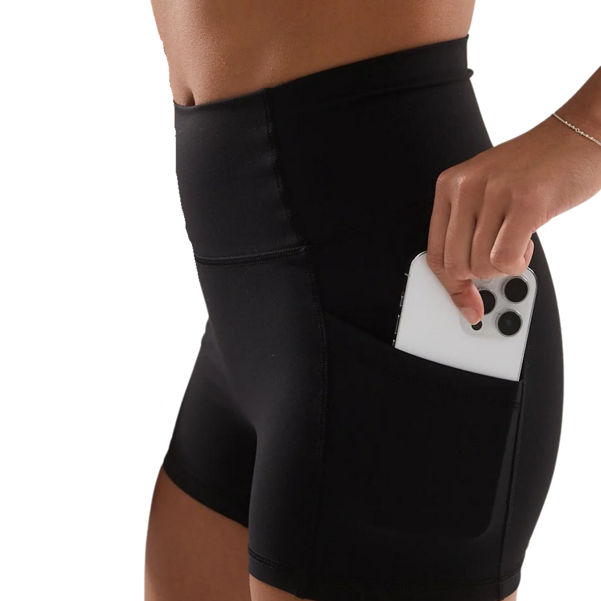 ANYA Pocket Shorts (Petite 3") in Black Sesame