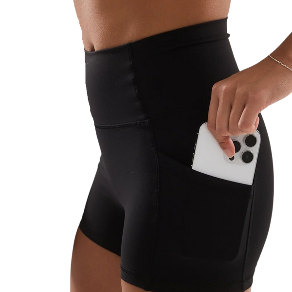 ANYA Pocket Shorts (Petite 3") in Black Sesame