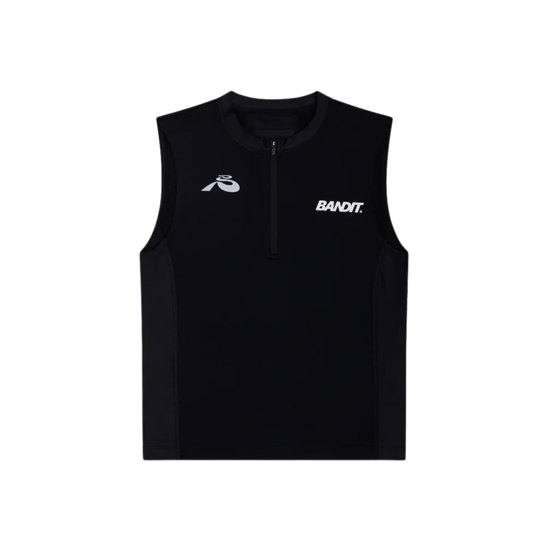 Bandit Running Ares™ Distance Sleeveless Quarter Zip - Black