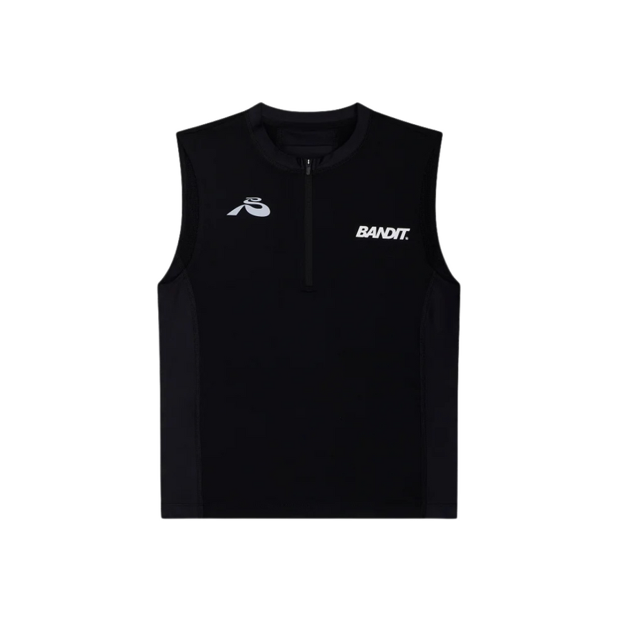 Bandit Running Ares™ Distance Sleeveless Quarter Zip - Black