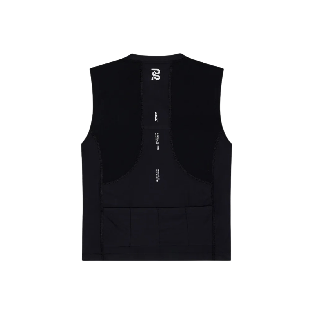 Bandit Running Ares™ Distance Sleeveless Quarter Zip - Black