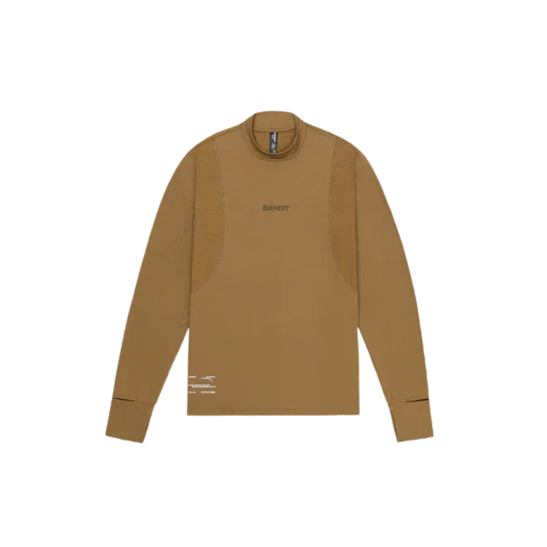 BANDIT RUNNING AuraGrid™ Mockneck Long Sleeve - Antique Brass