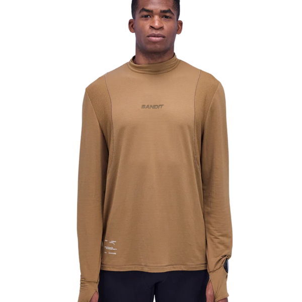 BANDIT RUNNING AuraGrid™ Mockneck Long Sleeve - Antique Brass