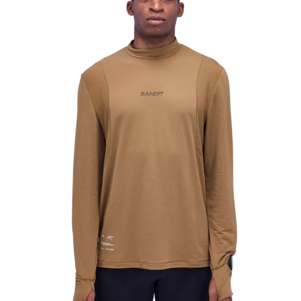 BANDIT RUNNING AuraGrid™ Mockneck Long Sleeve - Antique Brass