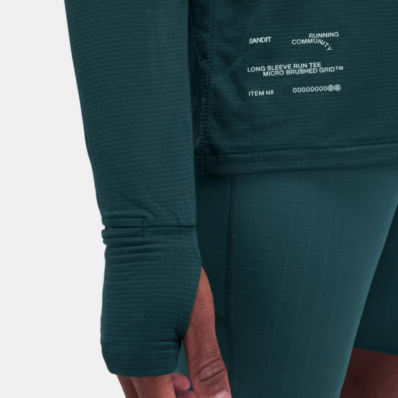 BANDIT RUNNING AuraGrid™ Mockneck Long Sleeve - Storm