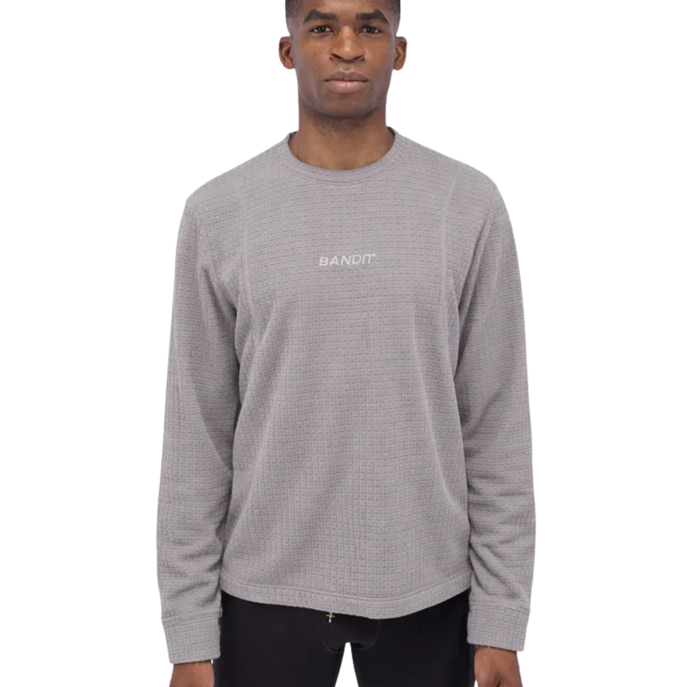 BANDIT RUNNING Men's MacroSoft Grid™ Pullover - Zinc