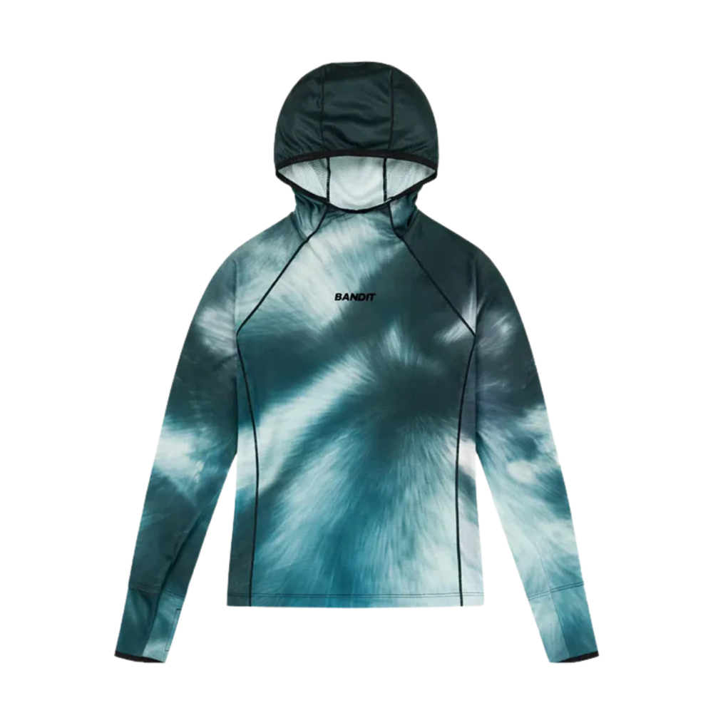 BANDIT RUNNING Women's AuraGrid™ Hooded Performance Top - Storm Multi