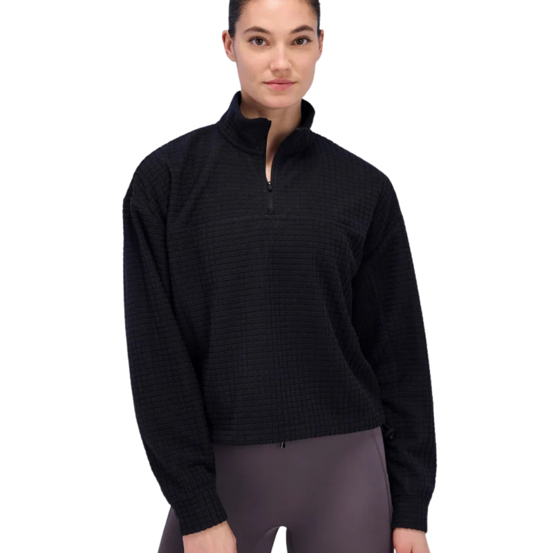 BANDIT RUNNING Women's MacroSoft Grid™ Quarter Zip - Black