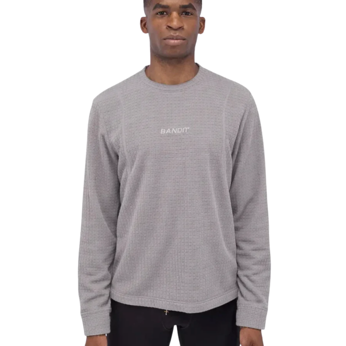 BANDIT RUNNING Men's MacroSoft Grid™ Pullover - Zinc