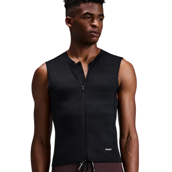 Bandit Running AirKnit™ Distance Sleeveless Zip - Black