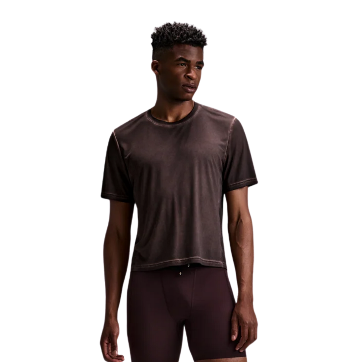 Bandit Running FrioSoft™ Perforated Box Tee - Espresso