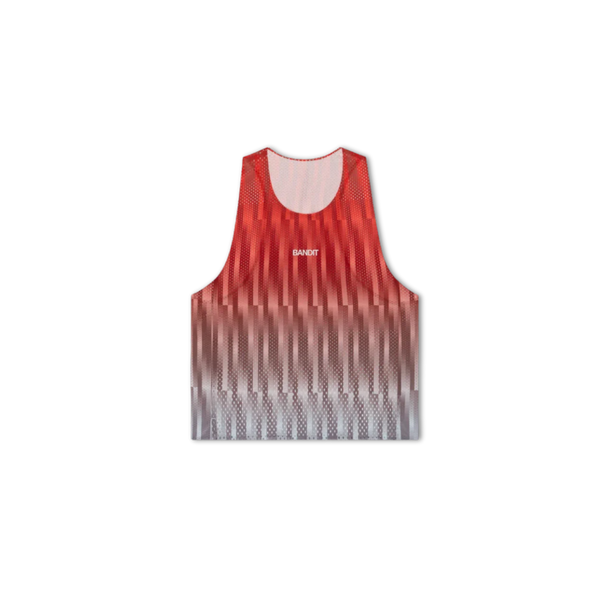 Bandit Running Shredder™ Shorty Race Singlet - Uneven Gradient/Poppy