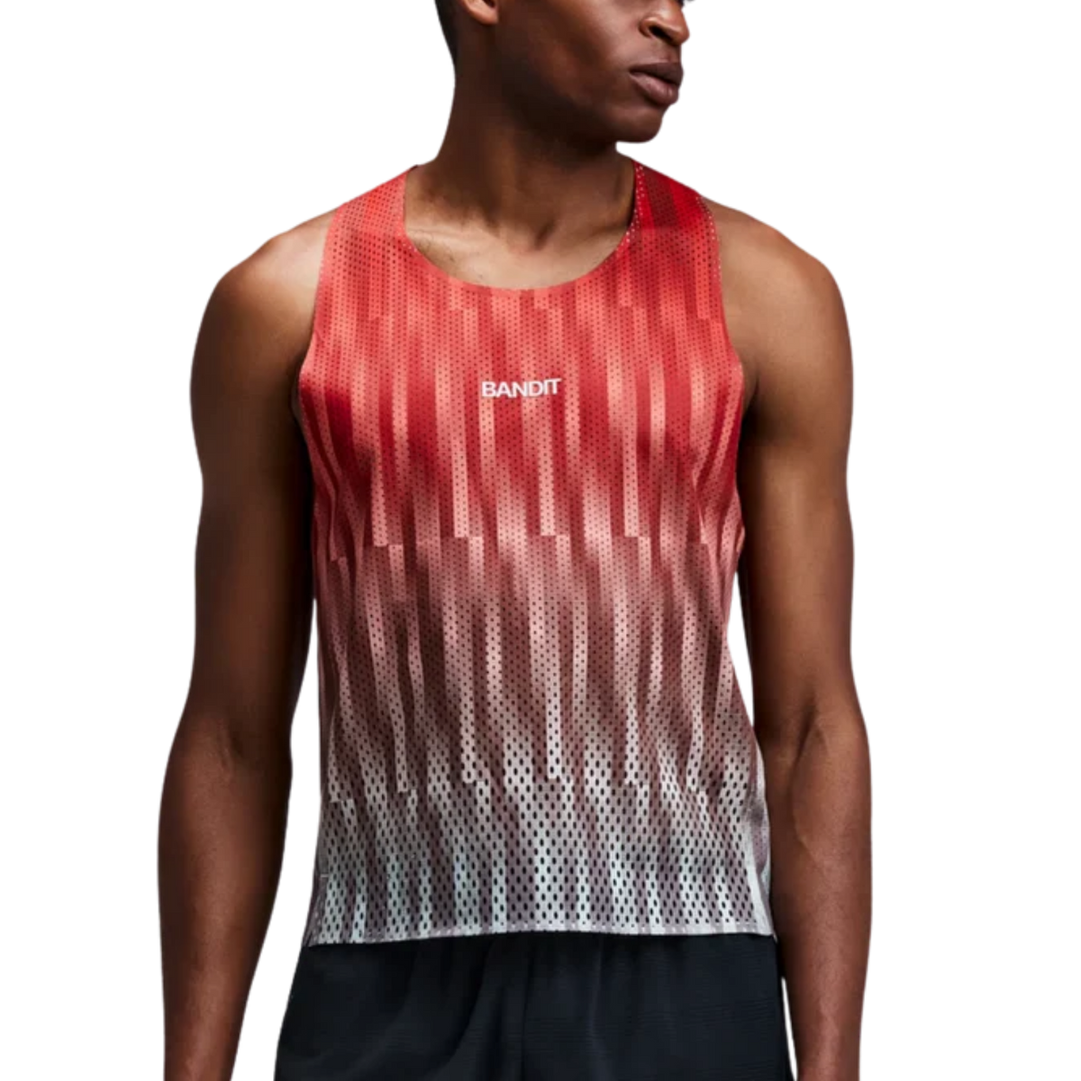 Bandit Running Shredder™ Shorty Race Singlet - Uneven Gradient/Poppy