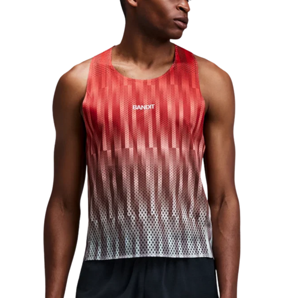 Bandit Running Shredder™ Shorty Race Singlet - Uneven Gradient/Poppy