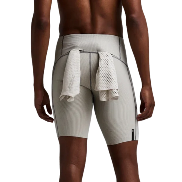 Bandit Running Striped Cadence™ Half Tights - Plaster/Slate