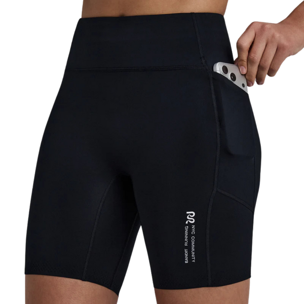 Bandit Running Women's Stamina-V™ High Waist 7" Compression Short - Black