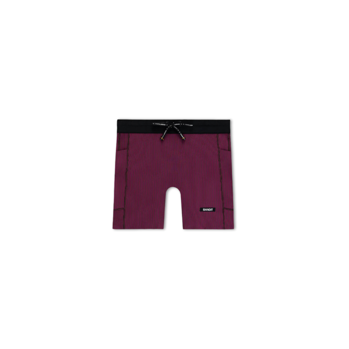 Bandit Running Women's Striped Cadence™ 5" Compression Shorts - Espresso/Azalea -